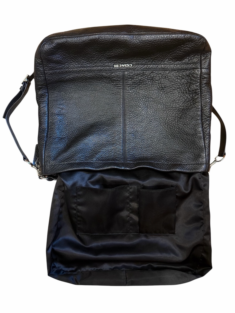 Vintage Coach Y2K Black Pebbled Leather Hobo Bag Large Slouchy Quiet Luxury - Picture 9 of 11